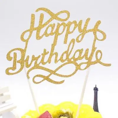 Dekorace na dort | nápis na dort Happy Birthday - styl 20