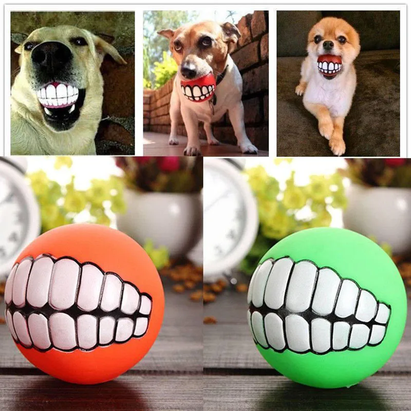 Odolný gumový míček s vtipným motivem | náhodná barva