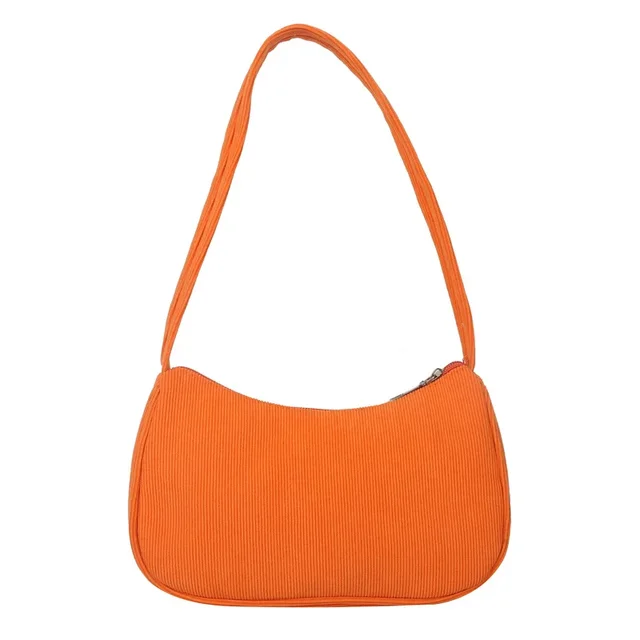 Barevná retro ramenní kabelka - oranžový