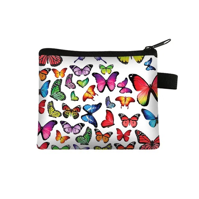 Dětská peněženka s potiskem motýlů - 012