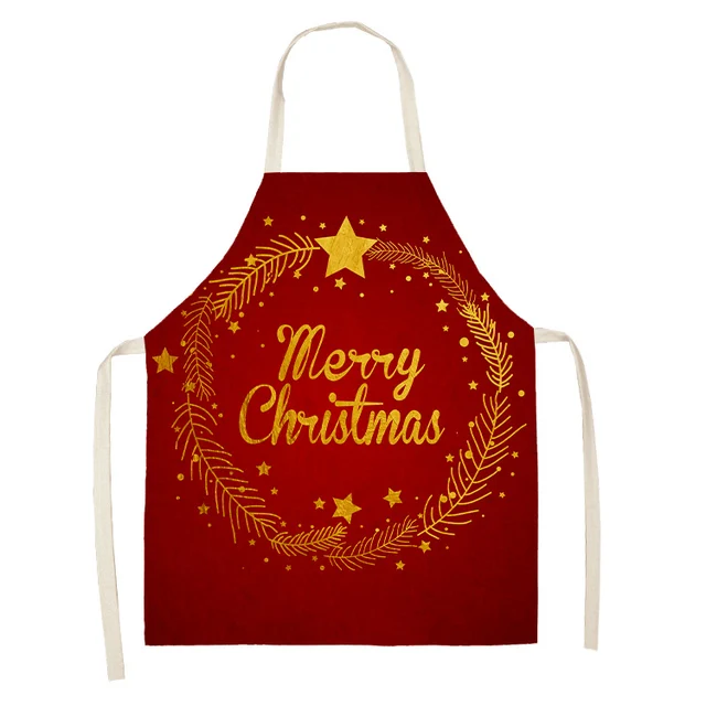 Vánoční zástěra s kapsami | kuchyňská zástěra - 2WQ-46377-131, dětská velikost 47 x 38 cm
