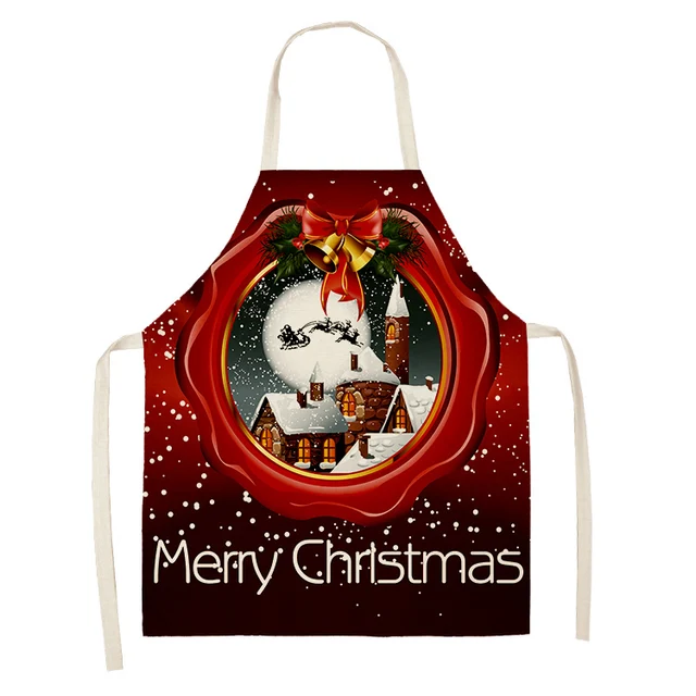 Vánoční zástěra s kapsami | kuchyňská zástěra - 2WQ-46377-118, dětská velikost 47 x 38 cm