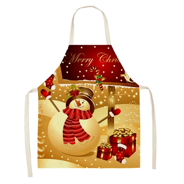 Vánoční zástěra s kapsami | kuchyňská zástěra - 2WQ-46377-121, dětská velikost 47 x 38 cm