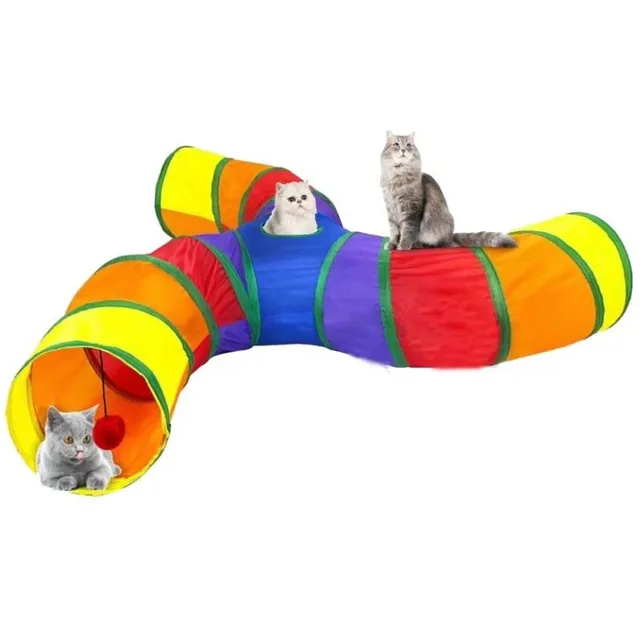 Tunel pro kočky s míčkem | skládací prolézačka pro kočky - 41