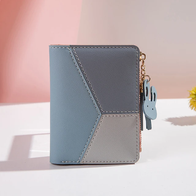 Elegantní dámská peněženka z umělé kůže - modrý