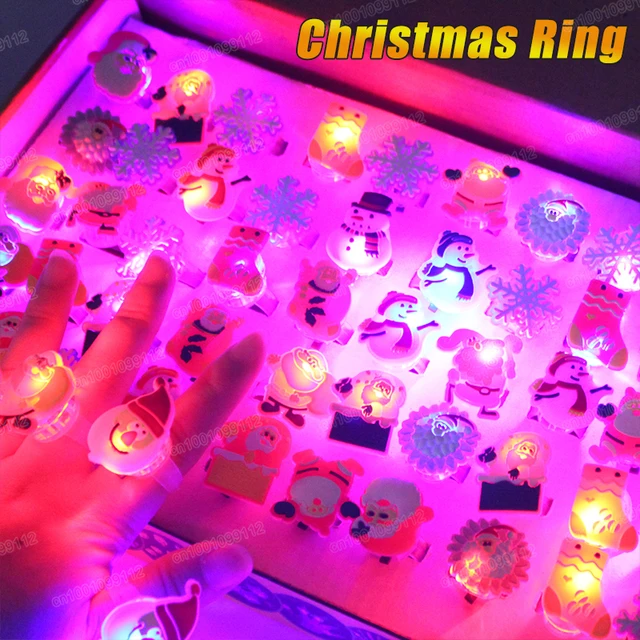 Svítící sada prstenů pro děti | 10 kusů náhodné motivy