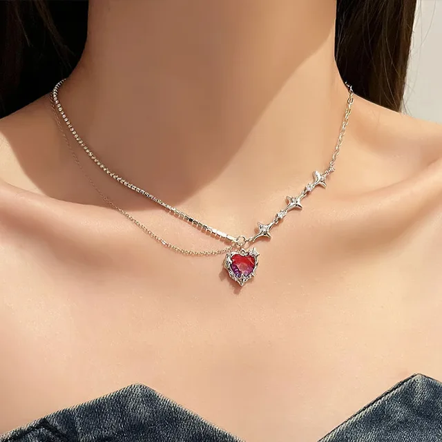 Srdcový přívěsek na luxusním náhrdelníku - 14