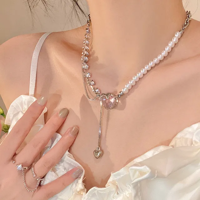 Srdcový přívěsek na luxusním náhrdelníku - 11
