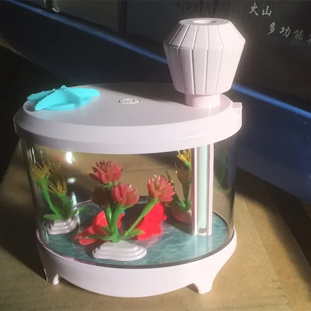 Zvlhčovač vzduchu pro děti | aromalampa - styl akvárium - Růžový