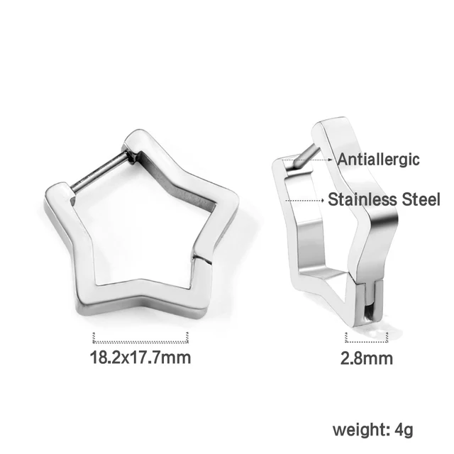 Nerezové náušnice geometrických tvarů - 200S