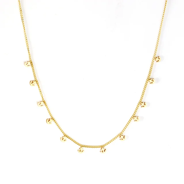 Elegantní náhrdelník ve zlaté barvě - 458g