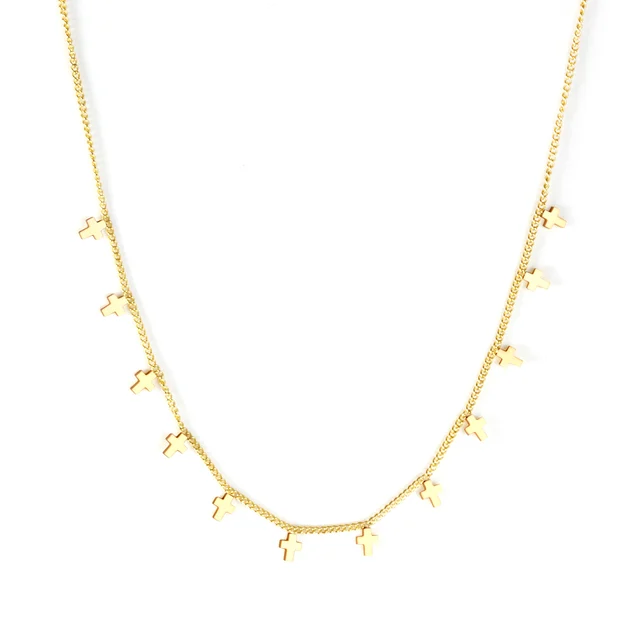 Elegantní náhrdelník ve zlaté barvě - 460g