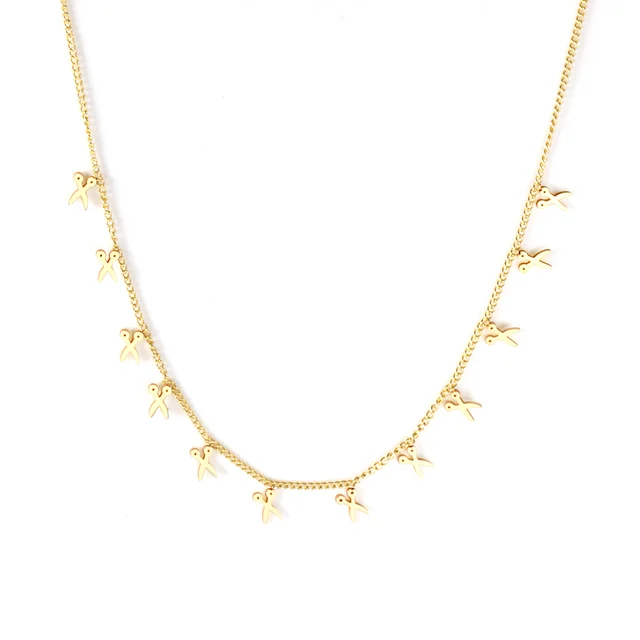 Elegantní náhrdelník ve zlaté barvě - 468g