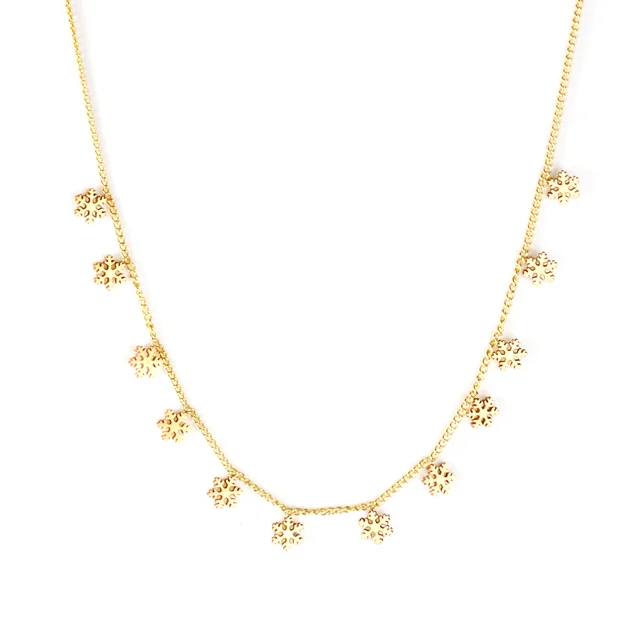 Elegantní náhrdelník ve zlaté barvě - 465g