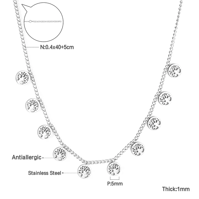 Stylový náhrdelník ve stříbrné barvě - 476S