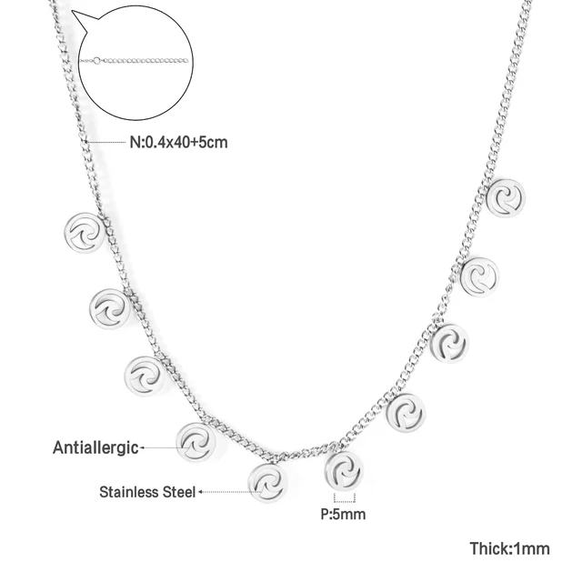 Stylový náhrdelník ve stříbrné barvě - 477S
