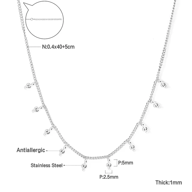 Stylový náhrdelník ve stříbrné barvě - 481S