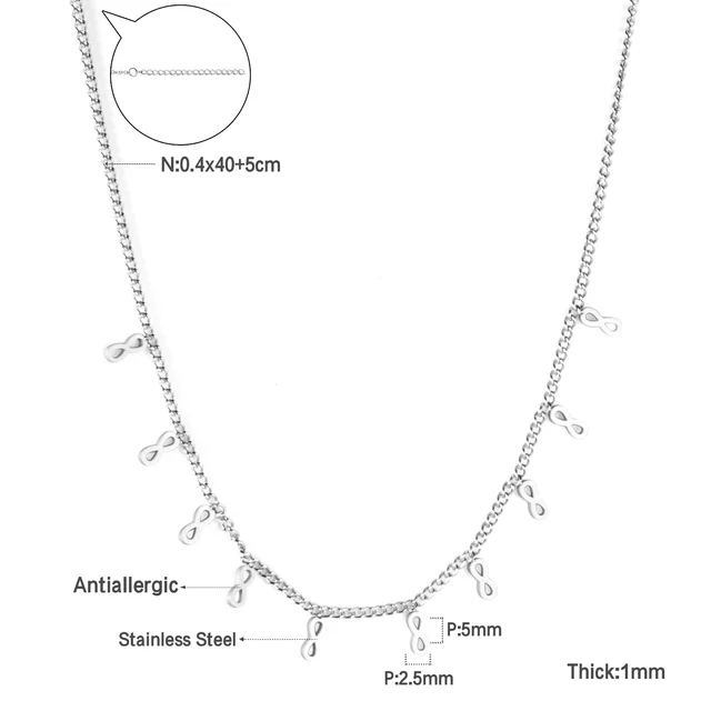 Stylový náhrdelník ve stříbrné barvě - 483S