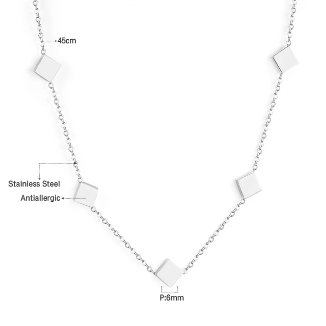 Stylový náhrdelník ve stříbrné barvě - 379S