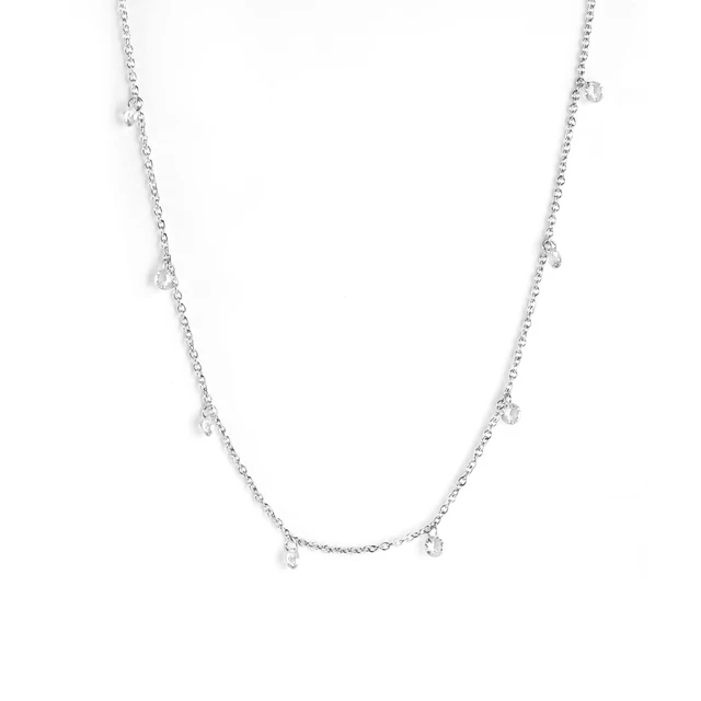 Stylový náhrdelník ve stříbrné barvě - 427S