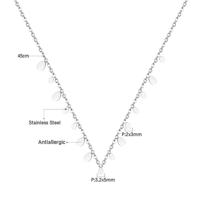 Stylový náhrdelník ve stříbrné barvě - 384S