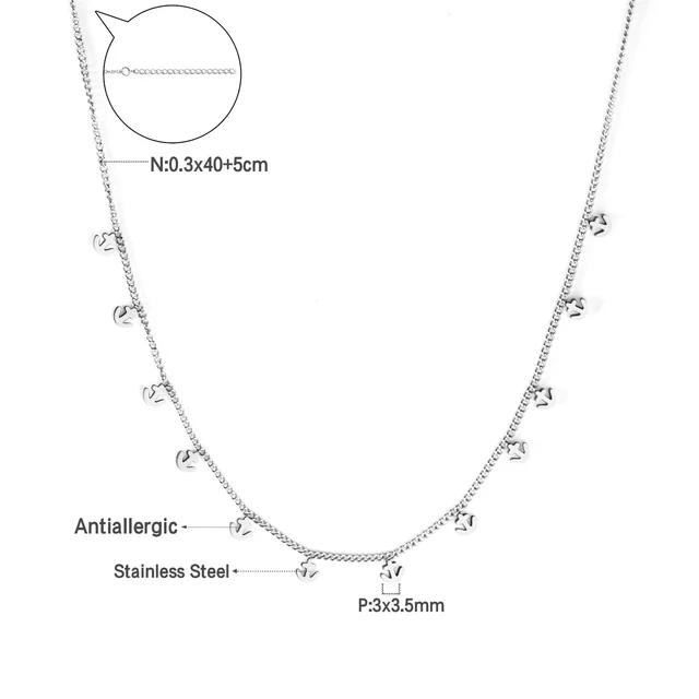 Stylový náhrdelník ve stříbrné barvě - 458s