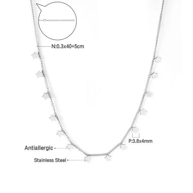Stylový náhrdelník ve stříbrné barvě - 447S