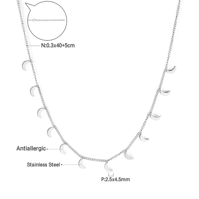 Stylový náhrdelník ve stříbrné barvě - 459s