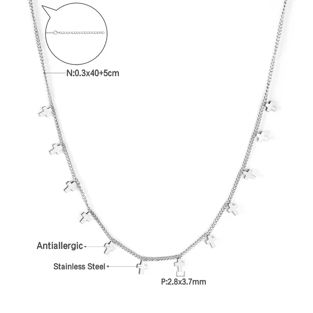 Stylový náhrdelník ve stříbrné barvě - 460S