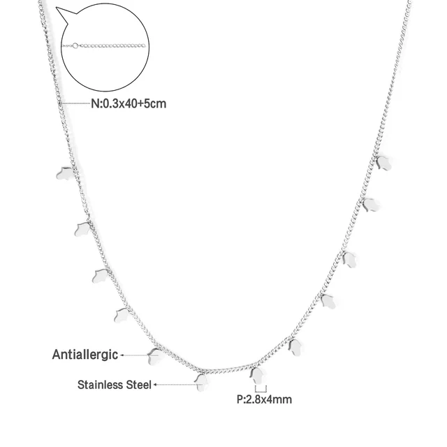 Stylový náhrdelník ve stříbrné barvě - 461s