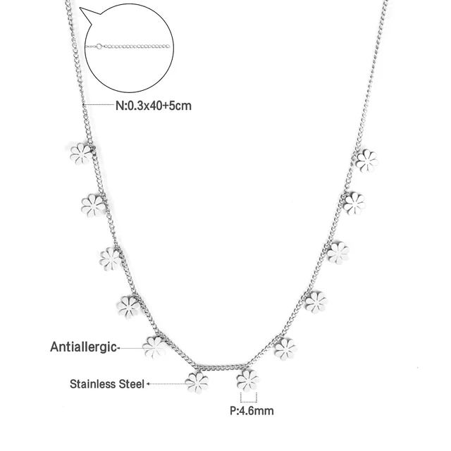Stylový náhrdelník ve stříbrné barvě - 464s