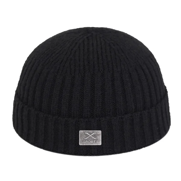 Unisex krátká zimní čepice, univerzální velikost - Černá