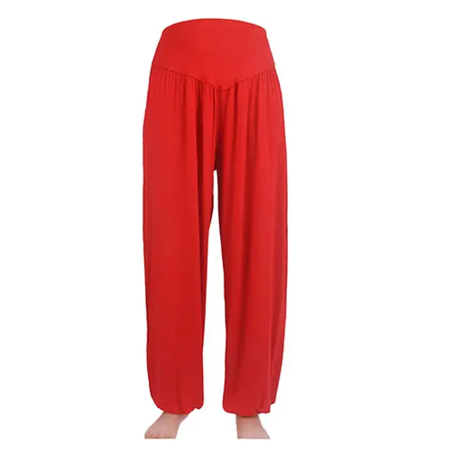 Turecké kalhoty | harémové tepláky M-XXXL - červené, L