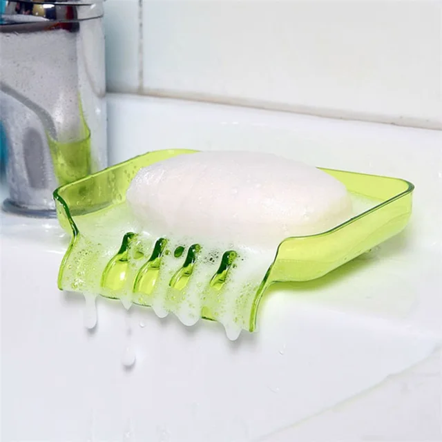 Miska na mýdlo s přísavkou | držák na houbičku s odtokem - Zelená