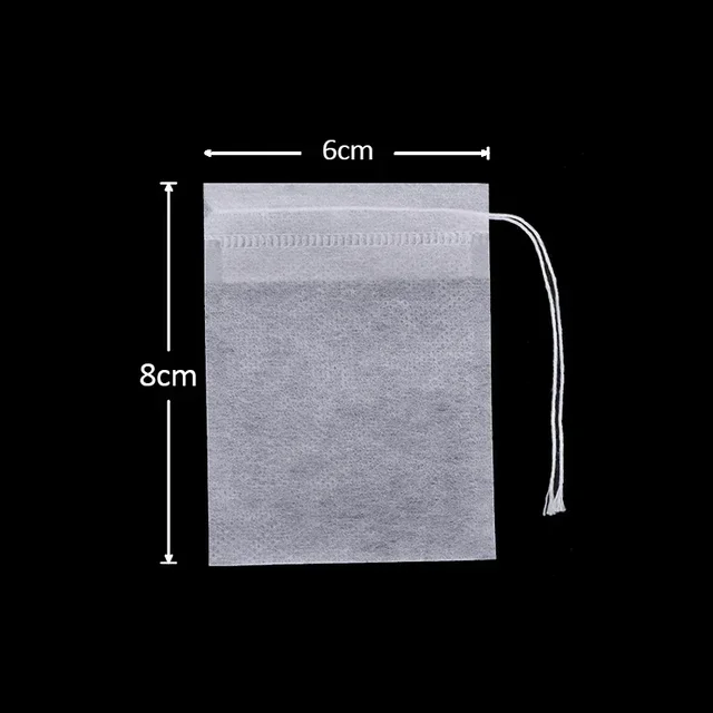 Sáčky na čaj a kávu se šňůrkou - 6x8cm, 200 kusů