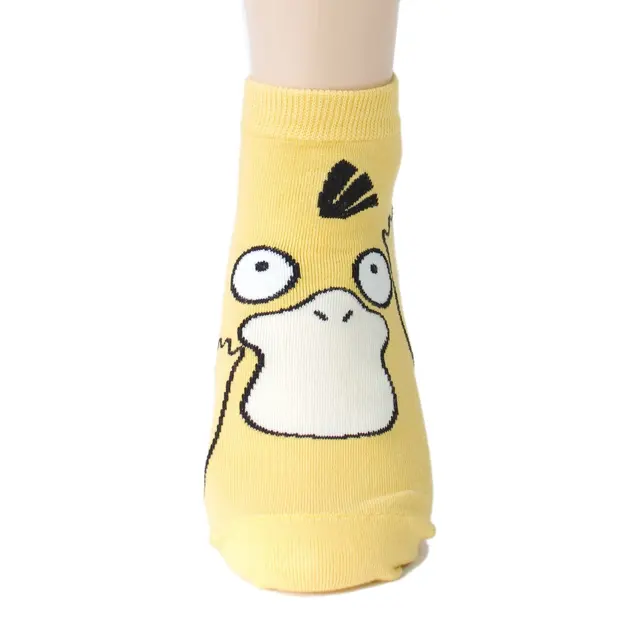 Barevné ponožky | veselé ponožky pokémon - Psyduck