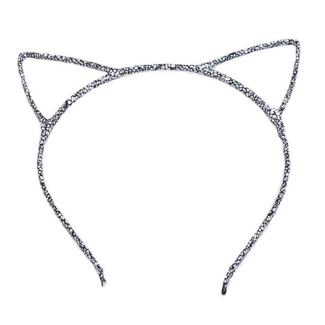 Ozdoba do vlasů | čelenka kočičí uši - Stříbrná
