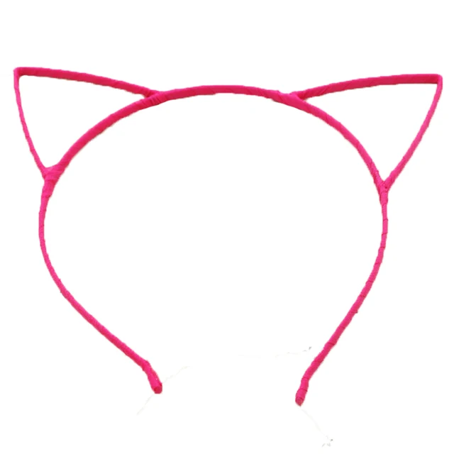 Ozdoba do vlasů | čelenka kočičí uši - Růžová
