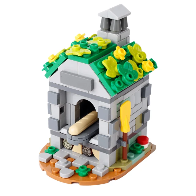 Stavební kostky s motivem středověkého města | styl Lego - B4-63-1