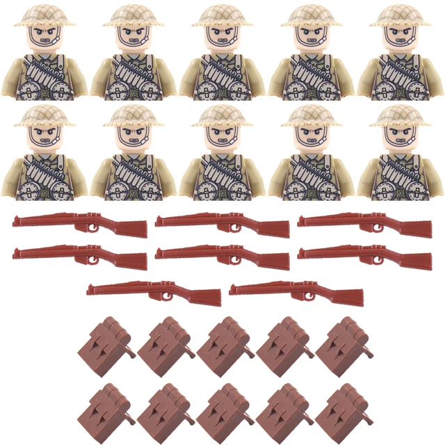 Vojenské figurky a stavební kostky | Styl Lego - D261-WG097-BS004