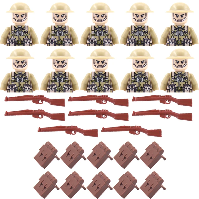 Vojenské figurky a stavební kostky | Styl Lego - D265-WG097-BS004