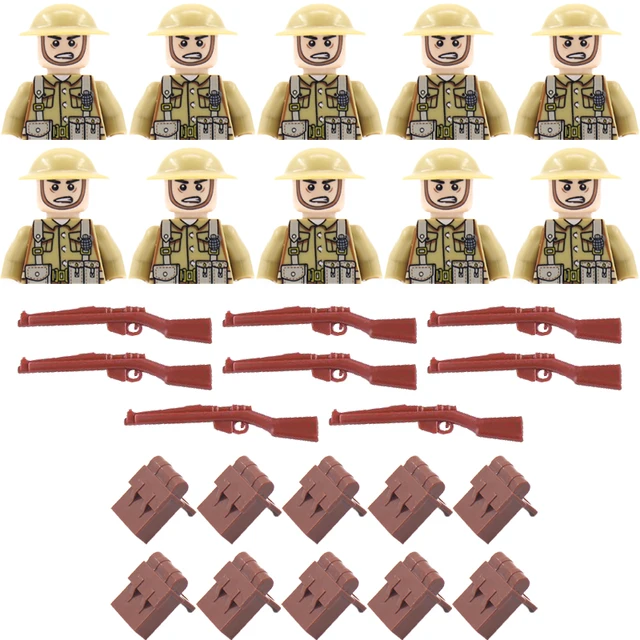 Vojenské figurky a stavební kostky | Styl Lego - DZ128-WG097-BS004