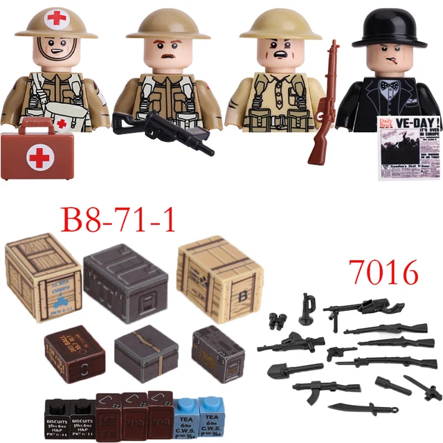 Vojenské figurky a stavební kostky | Styl Lego - B19-49-52 B8-71-1