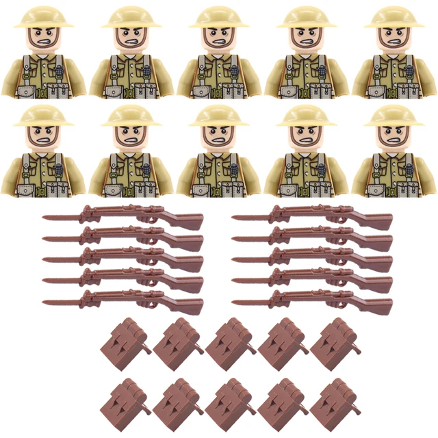 Vojenské figurky a stavební kostky | Styl Lego - DZ128-WG106-BS004