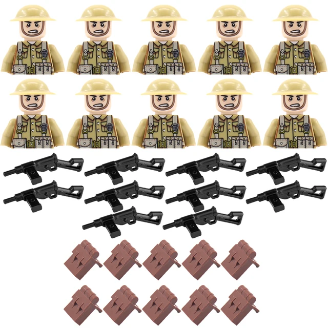 Vojenské figurky a stavební kostky | Styl Lego - DZ128-WG127-BS004