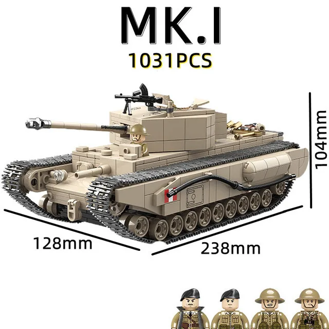 Vojenské figurky a stavební kostky | Styl Lego - MK.I-1SET