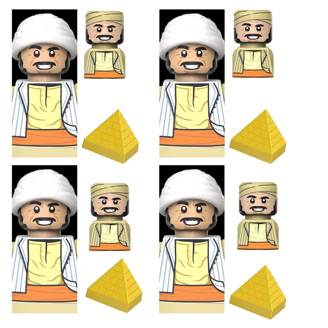 Stavební kostky-válečníci středověkého Egypta | styl Lego - TV-3009-4PCS
