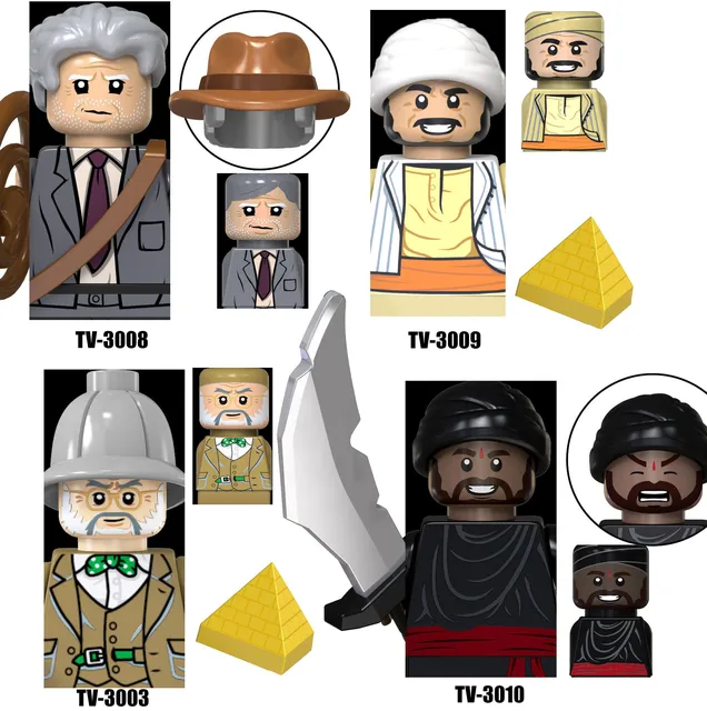 Stavební kostky-válečníci středověkého Egypta | styl Lego - Trans-fialová
