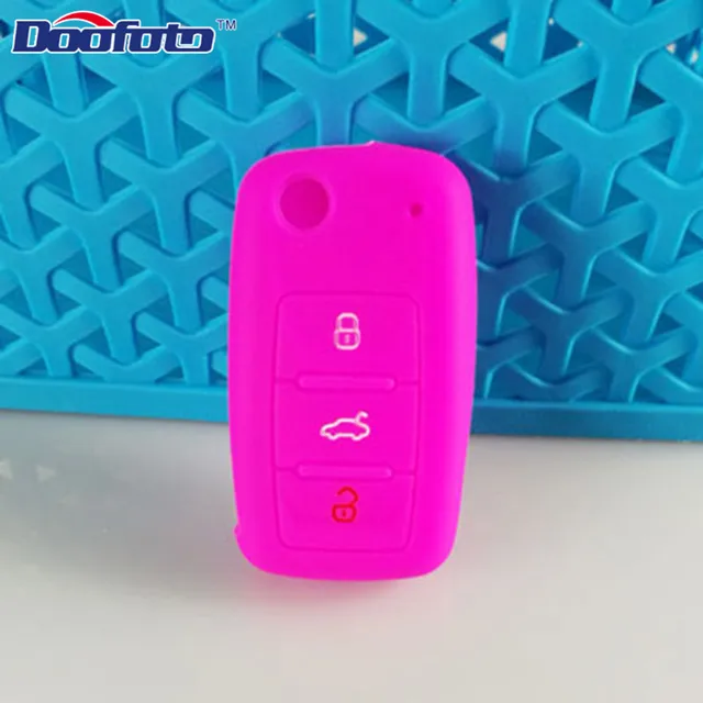 Obal na autoklíč | silikonové pouzdro na klíče od auta - Růžový