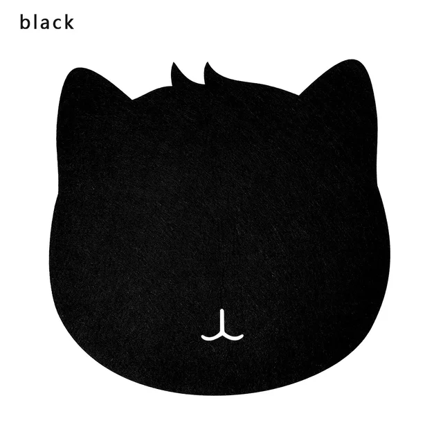 Podložka na myš | podložka pod myš, styl kočka - černá